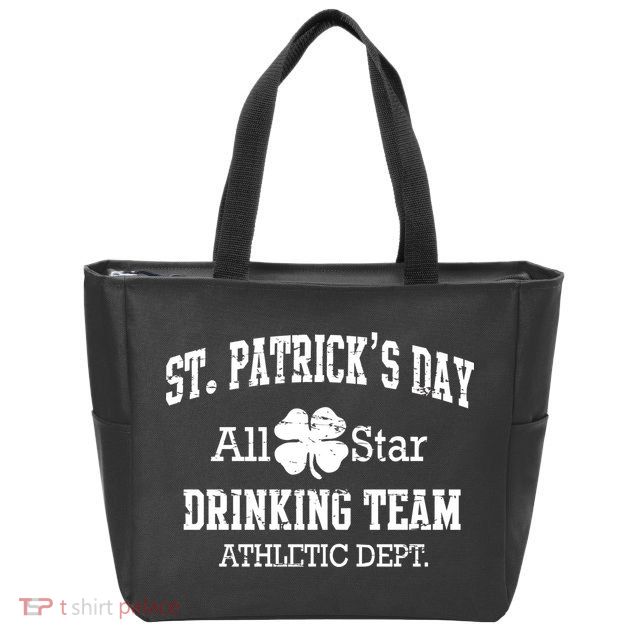 St. Patrick's Day All Star Drinking Team Zip Tote Bag
