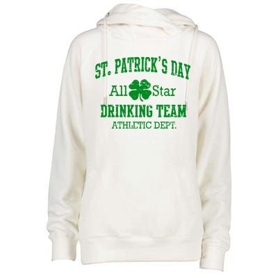 St. Patrick's Day All Star Drinking Team Womens Funnel Neck Pullover Hood