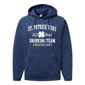 St. Patrick's Day All Star Drinking Team Performance Fleece Hoodie