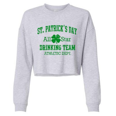 St. Patrick's Day All Star Drinking Team Cropped Pullover Crew