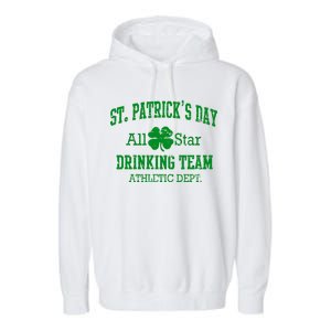 St. Patrick's Day All Star Drinking Team Garment-Dyed Fleece Hoodie