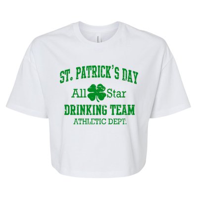 St. Patrick's Day All Star Drinking Team Bella+Canvas Jersey Crop Tee