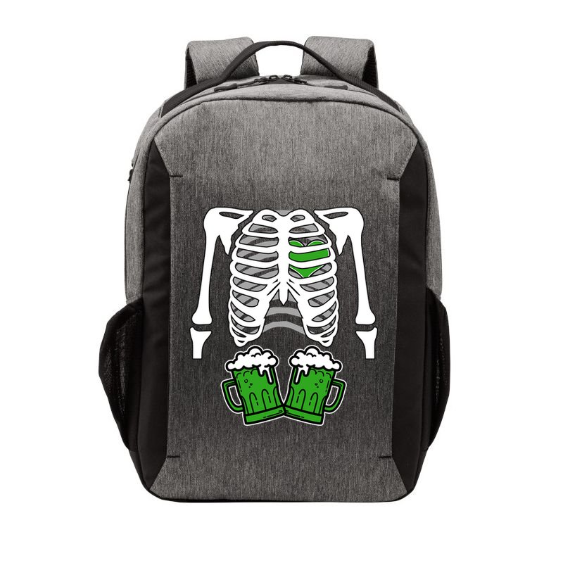 St. Patrick's Day Beer Rib Cage Skeleton Vector Backpack