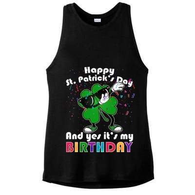 St. Patrick's Day Birthday Ladies PosiCharge Tri-Blend Wicking Tank