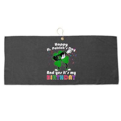 St. Patrick's Day Birthday Large Microfiber Waffle Golf Towel