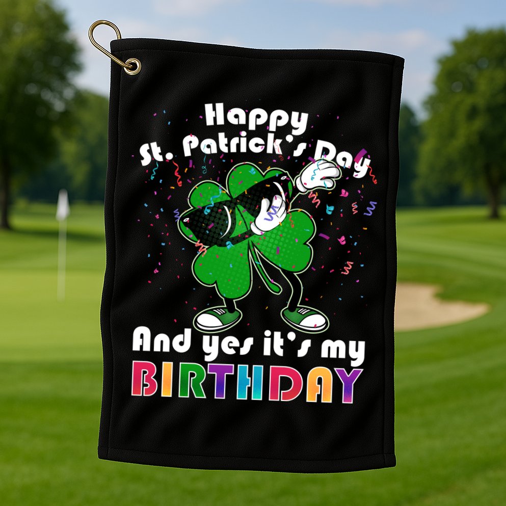 St. Patrick's Day Birthday Golf Towel