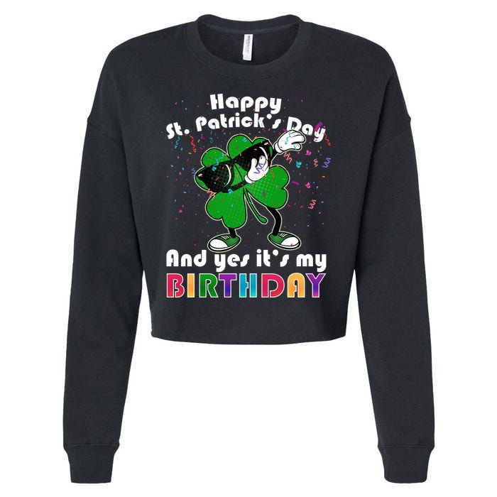 St. Patrick's Day Birthday Cropped Pullover Crew
