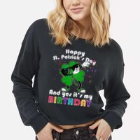St. Patrick's Day Birthday Cropped Pullover Crew