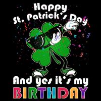 St. Patrick's Day Birthday Cropped Pullover Crew