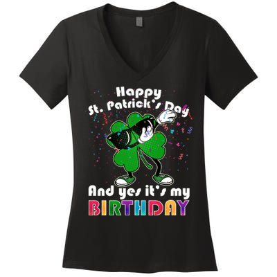 St. Patrick's Day Birthday Women's V-Neck T-Shirt