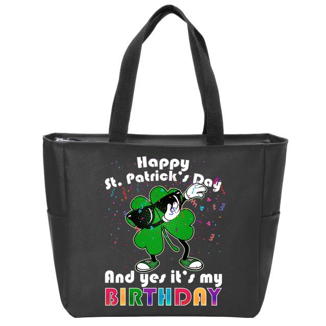 St. Patrick's Day Birthday Zip Tote Bag