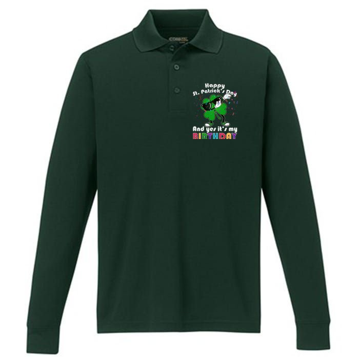 St. Patrick's Day Birthday Performance Long Sleeve Polo