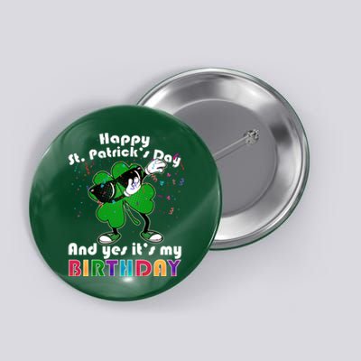 St. Patrick's Day Birthday Button