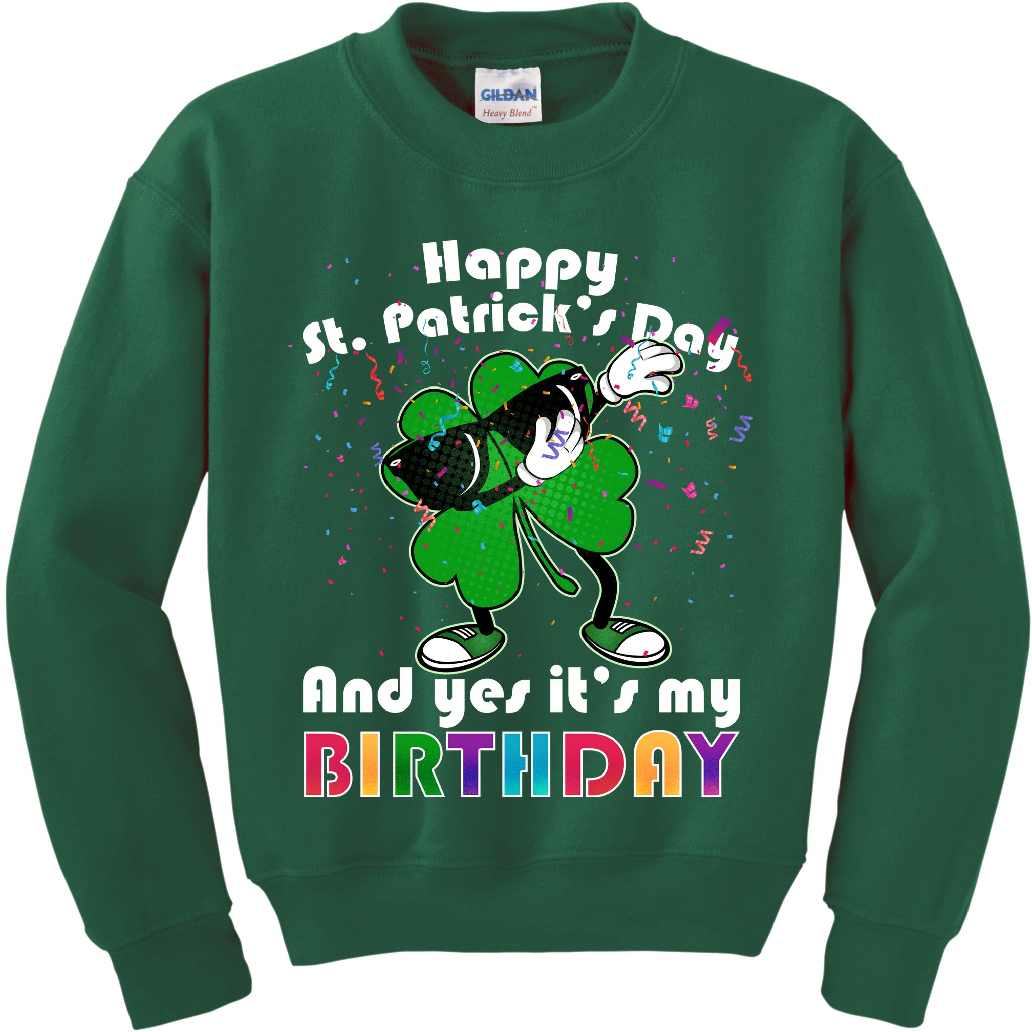 St. Patrick's Day Birthday Kids Sweatshirt