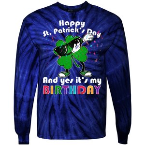 St. Patrick's Day Birthday Tie-Dye Long Sleeve Shirt