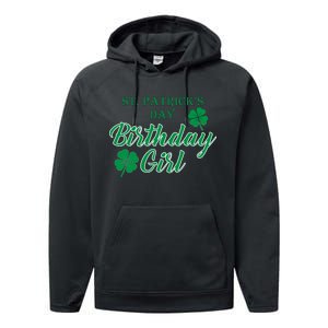 St. Patrick's Day Birthday Girl Performance Fleece Hoodie