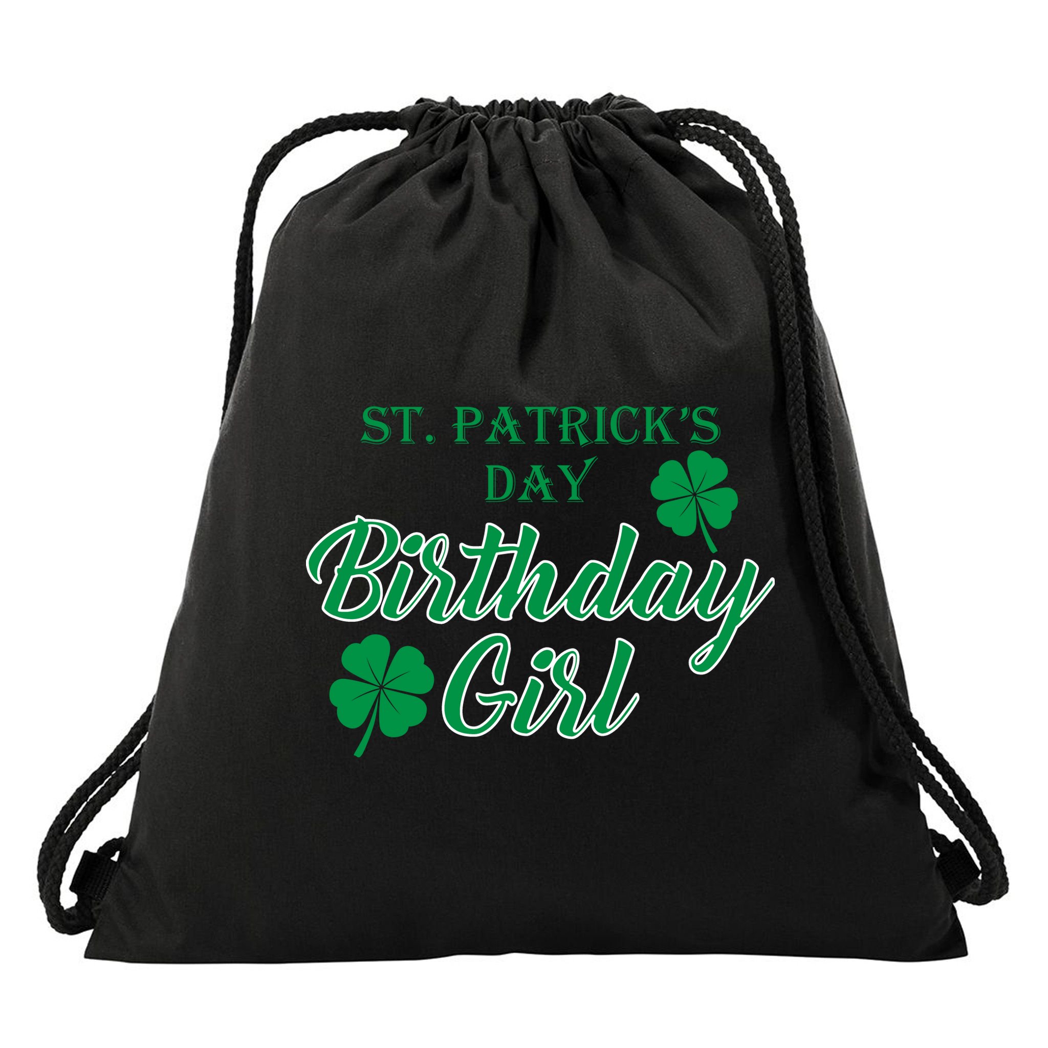 St. Patrick's Day Birthday Girl Drawstring Bag