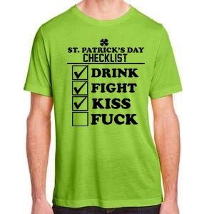 St. Patrick's Day Checklist (Dirty) Adult ChromaSoft Performance T-Shirt