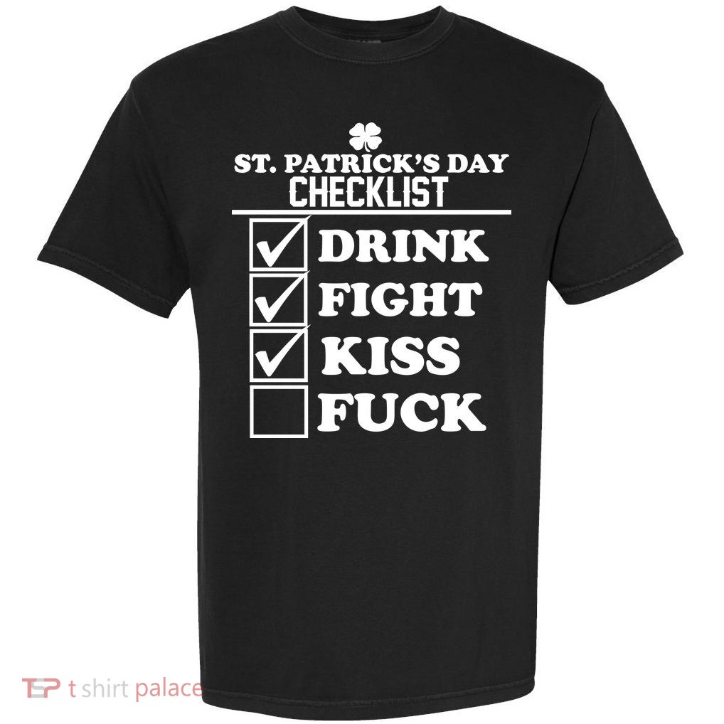St. Patrick's Day Checklist (Dirty) Garment-Dyed Heavyweight T-Shirt