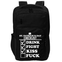 St. Patrick's Day Checklist (Dirty) Impact Tech Backpack
