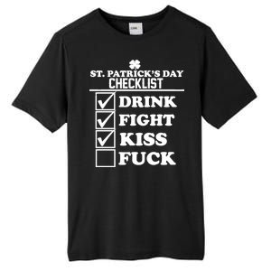 St. Patrick's Day Checklist (Dirty) Tall Fusion ChromaSoft Performance T-Shirt