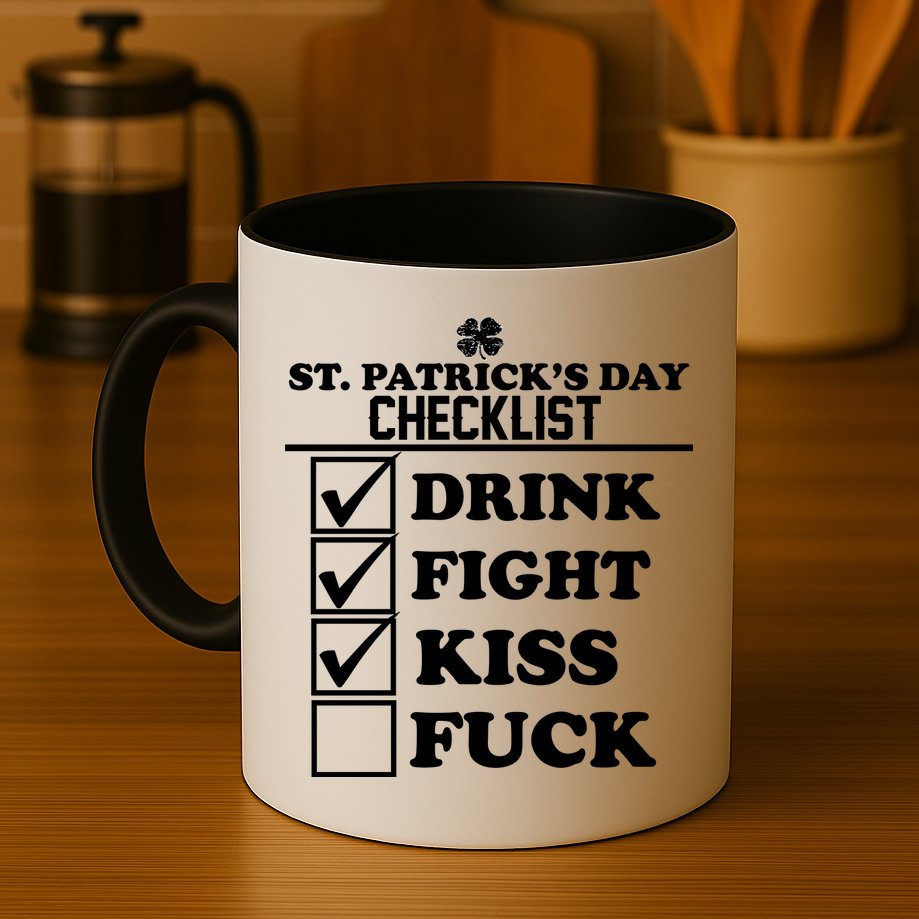 St. Patrick's Day Checklist (Dirty) Mug