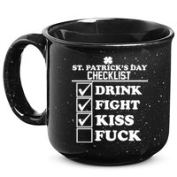 St. Patrick's Day Checklist (Dirty) 15oz Campfire Ceramic Mug