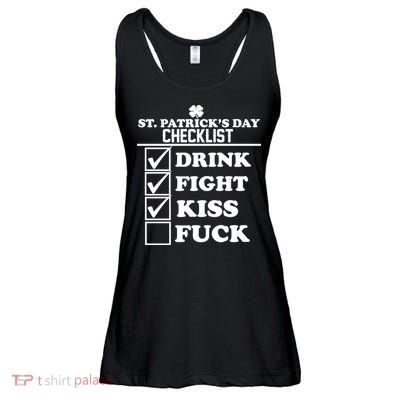 St. Patrick's Day Checklist (Dirty) Ladies Essential Flowy Tank