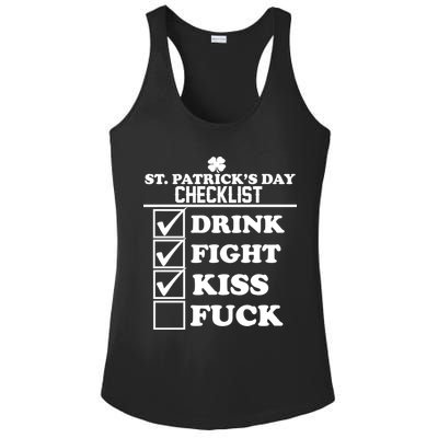 St. Patrick's Day Checklist (Dirty) Ladies PosiCharge Competitor Racerback Tank