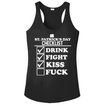 St. Patrick's Day Checklist (Dirty) Ladies PosiCharge Competitor Racerback Tank