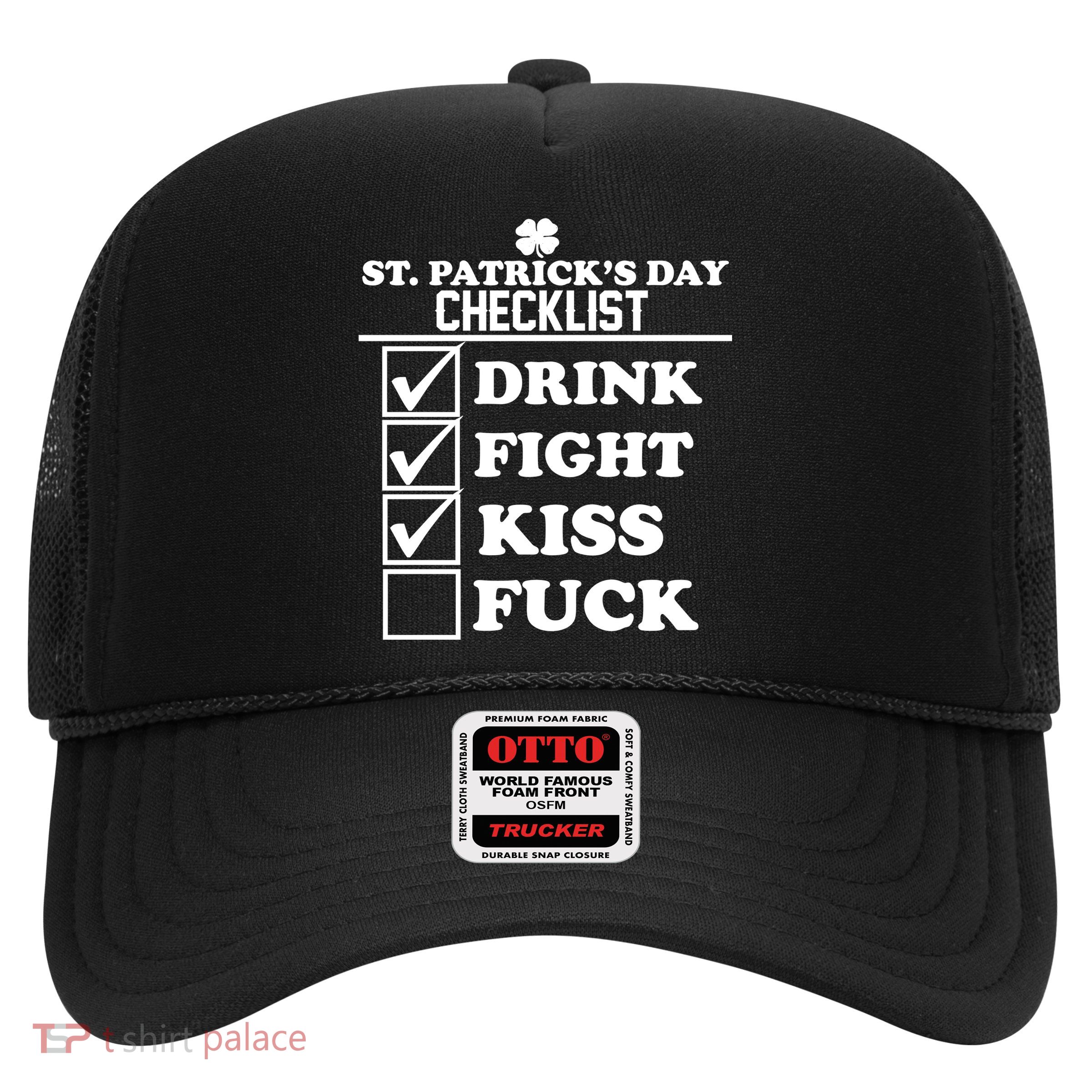 St. Patrick's Day Checklist (Dirty) Trucker Hat