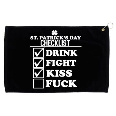 St. Patrick's Day Checklist (Dirty) Grommeted Golf Towel