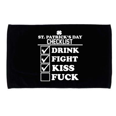 St. Patrick's Day Checklist (Dirty) Microfiber Hand Towel