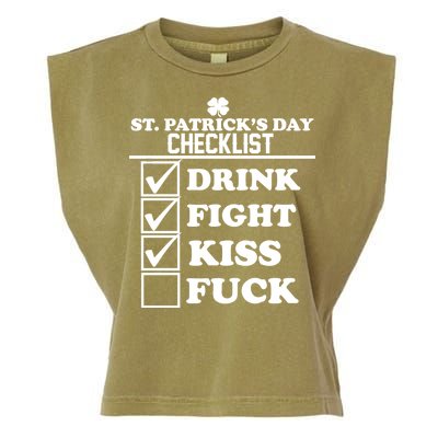 St. Patrick's Day Checklist (Dirty) Garment-Dyed Women's Muscle Tee