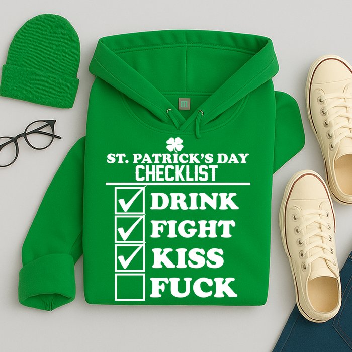 St. Patrick's Day Checklist (Dirty) Hoodie