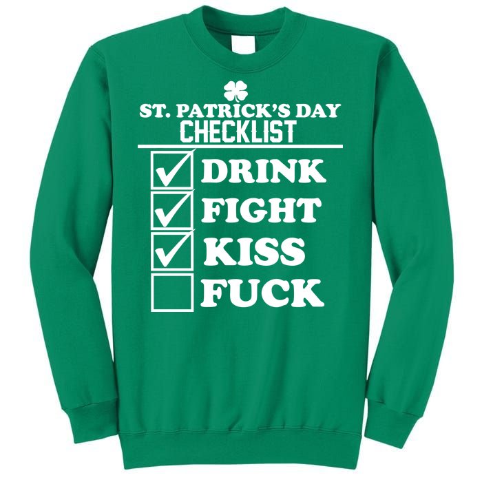 St. Patrick's Day Checklist (Dirty) Sweatshirt