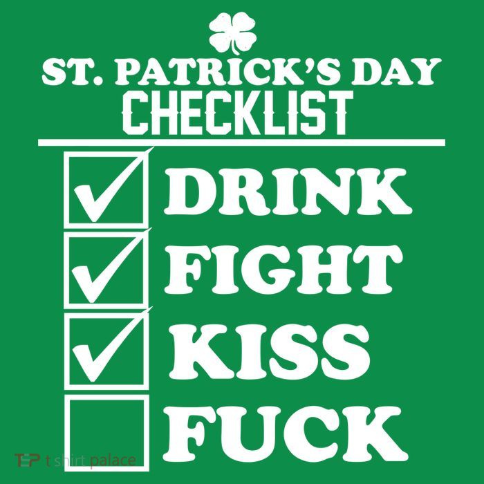 St. Patrick's Day Checklist (Dirty) Button
