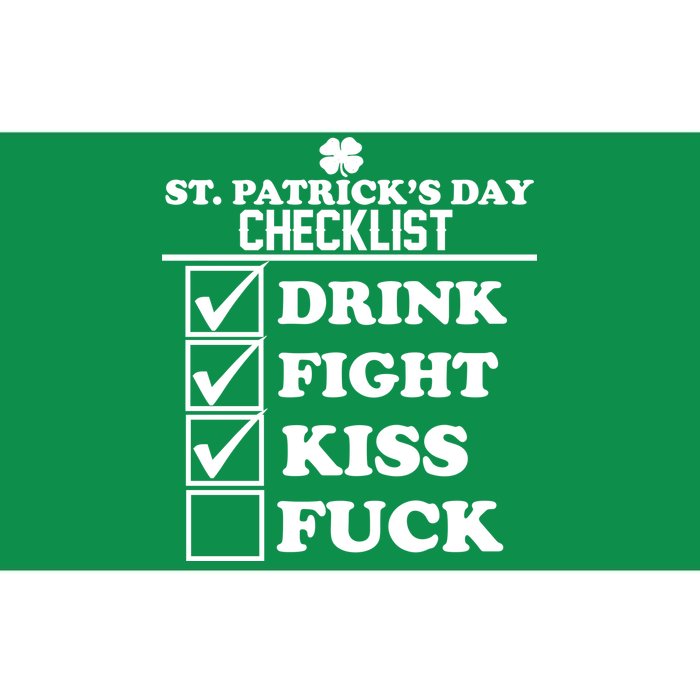 St. Patrick's Day Checklist (Dirty) Bumper Sticker