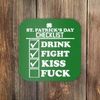 St. Patrick's Day Checklist (Dirty) Coaster