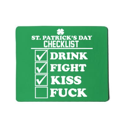 St. Patrick's Day Checklist (Dirty) Mousepad