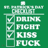 St. Patrick's Day Checklist (Dirty) Premium T-Shirt