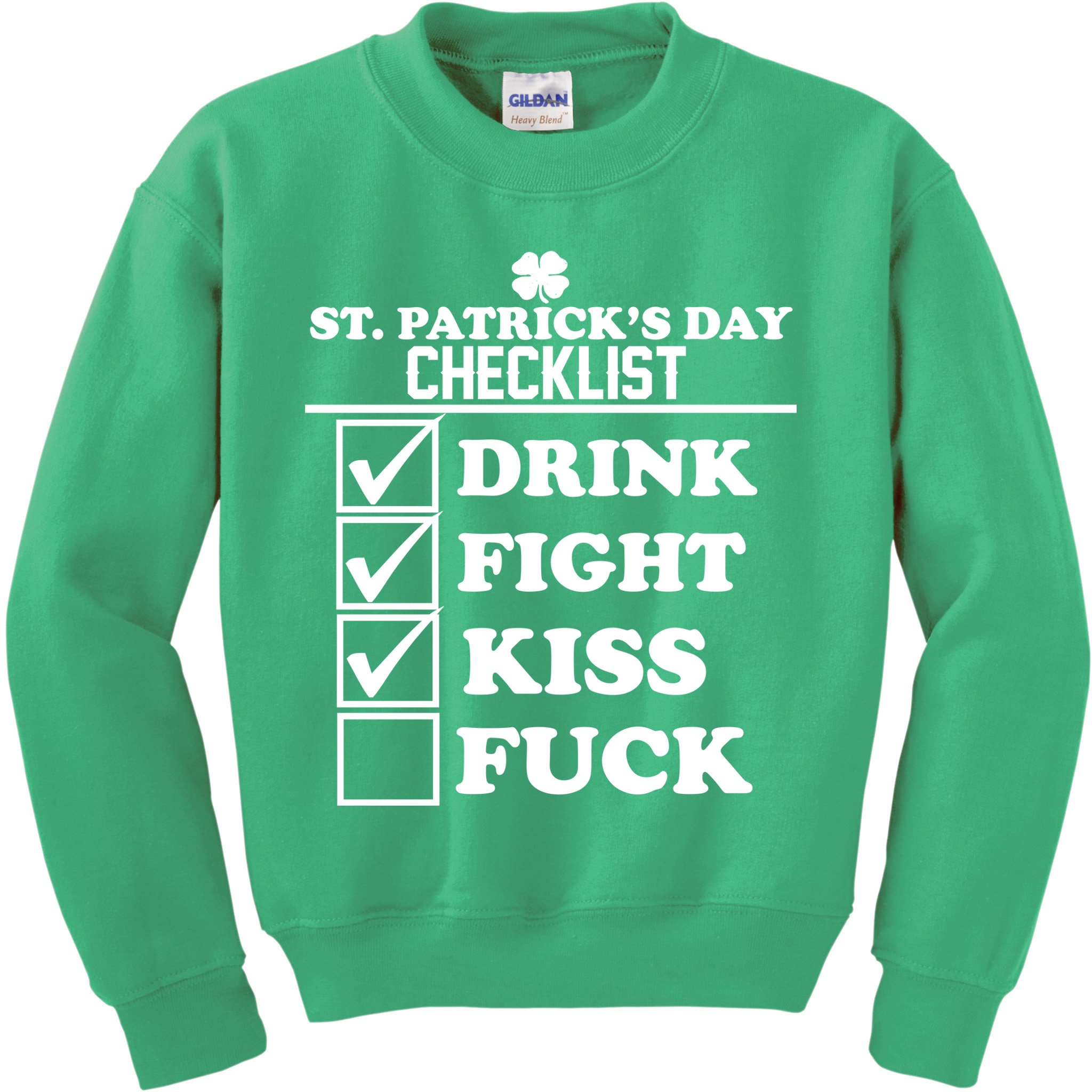 St. Patrick's Day Checklist (Dirty) Kids Sweatshirt
