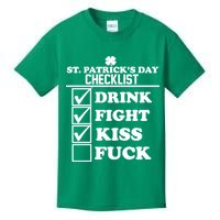 St. Patrick's Day Checklist (Dirty) Kids T-Shirt