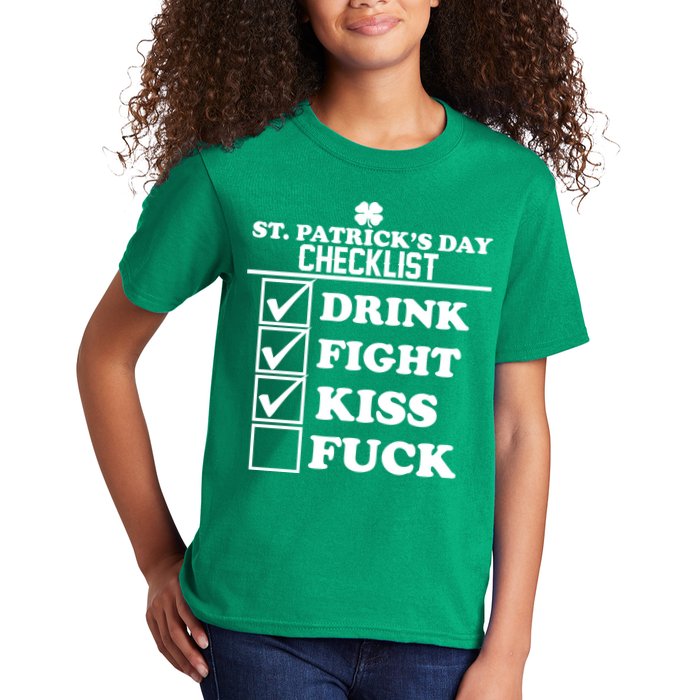 St. Patrick's Day Checklist (Dirty) Kids T-Shirt
