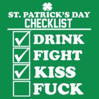 St. Patrick's Day Checklist (Dirty) Kids T-Shirt