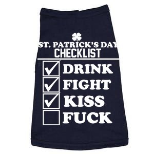 St. Patrick's Day Checklist (Dirty) Doggie Tank