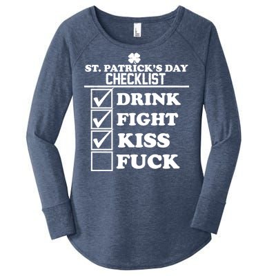 St. Patrick's Day Checklist (Dirty) Women's Perfect Tri Tunic Long Sleeve Shirt