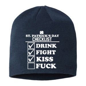 St. Patrick's Day Checklist (Dirty) Sustainable Beanie