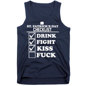 St. Patrick's Day Checklist (Dirty) Tank Top