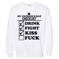 St. Patrick's Day Checklist (Dirty) Garment-Dyed Sweatshirt